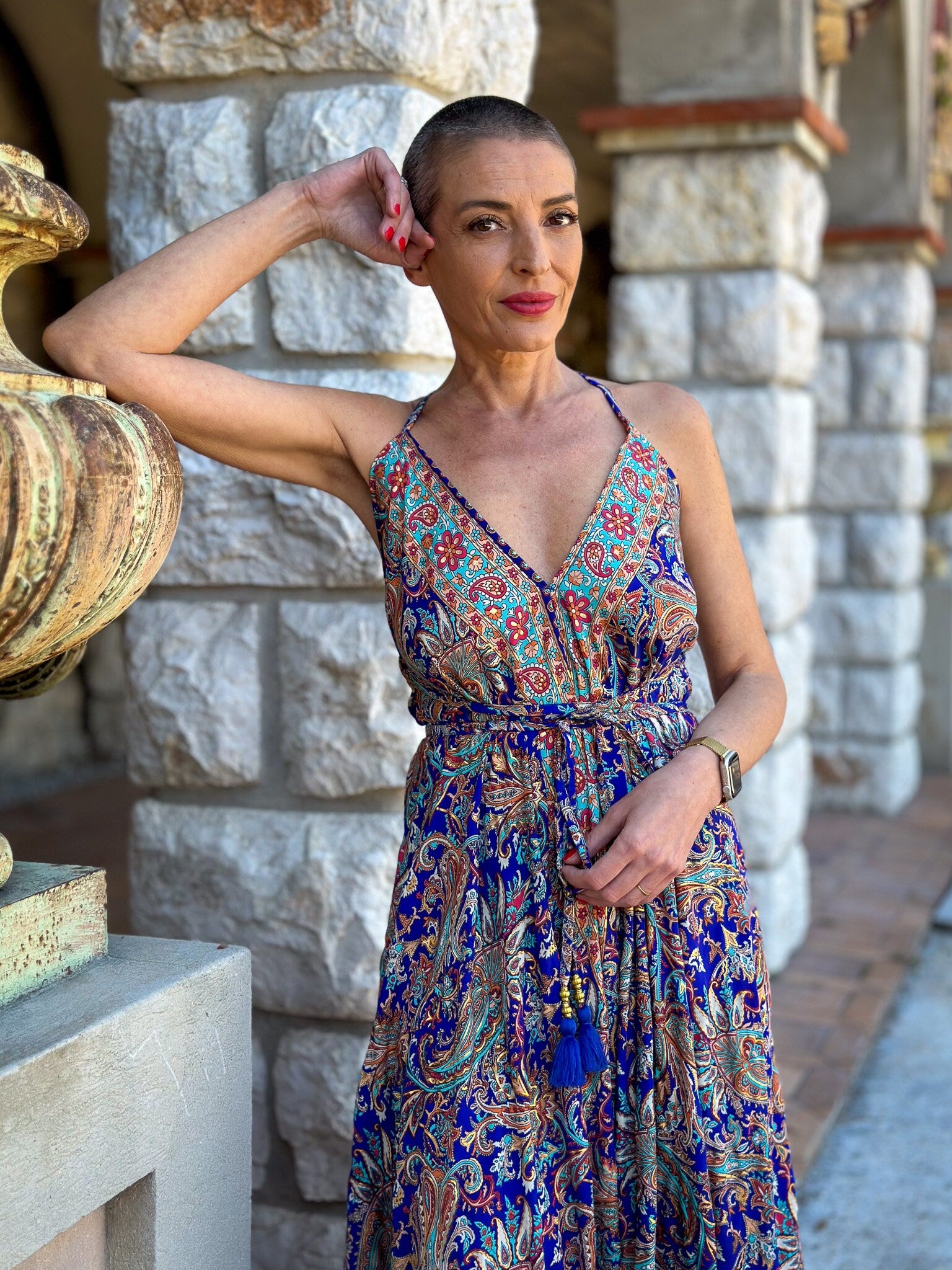 Silk backless dress / summer dress / one size / boho dress / light dress / vintage dress