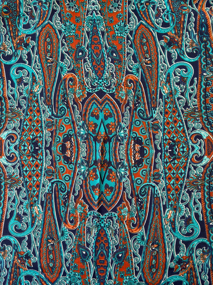 Bohemian men's silk kimono, kimono for him, silk bathrobe, dressing gown, gift for him