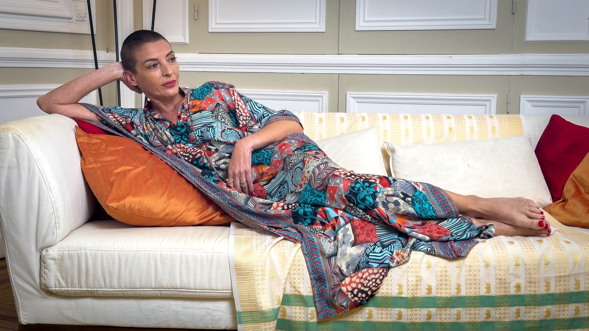 Oversize Silk Modern Kaftan Maxi Dress, Silk Dress, Loose Dress, Lounge Dress, Plus Size Dress, Christmas Gift